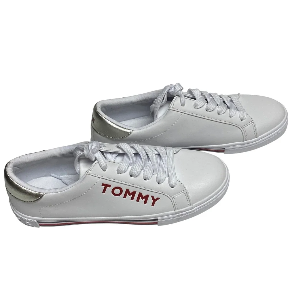 Tommy Hilfiger Lestiel Lace-Up Faux Leather Casual Sneaker 8M‎ NEW